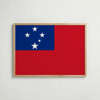 Samoa National Flag Poster – poster väggdekoration inredning – Affischer hos Bozetto