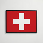 Switzerland National Flag Poster – poster väggdekoration inredning – Affischer hos Bozetto