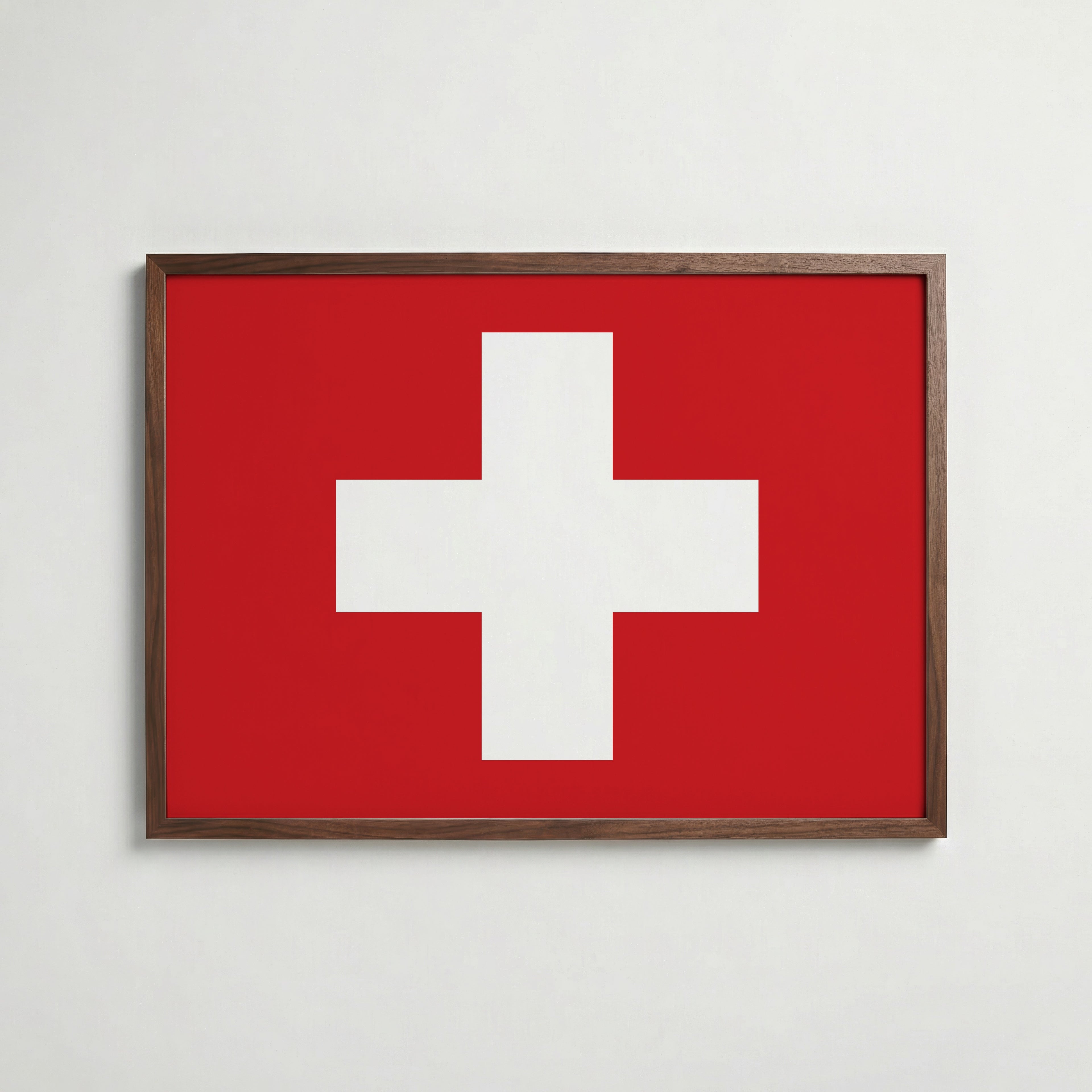 Switzerland National Flag Poster affisch – köp poster online – Bozetto väggdekoration