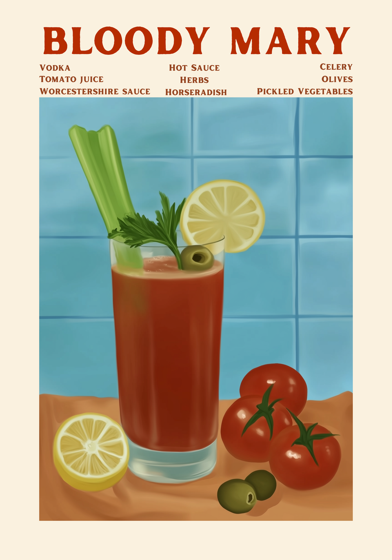 Bloody Mary Cocktail Poster