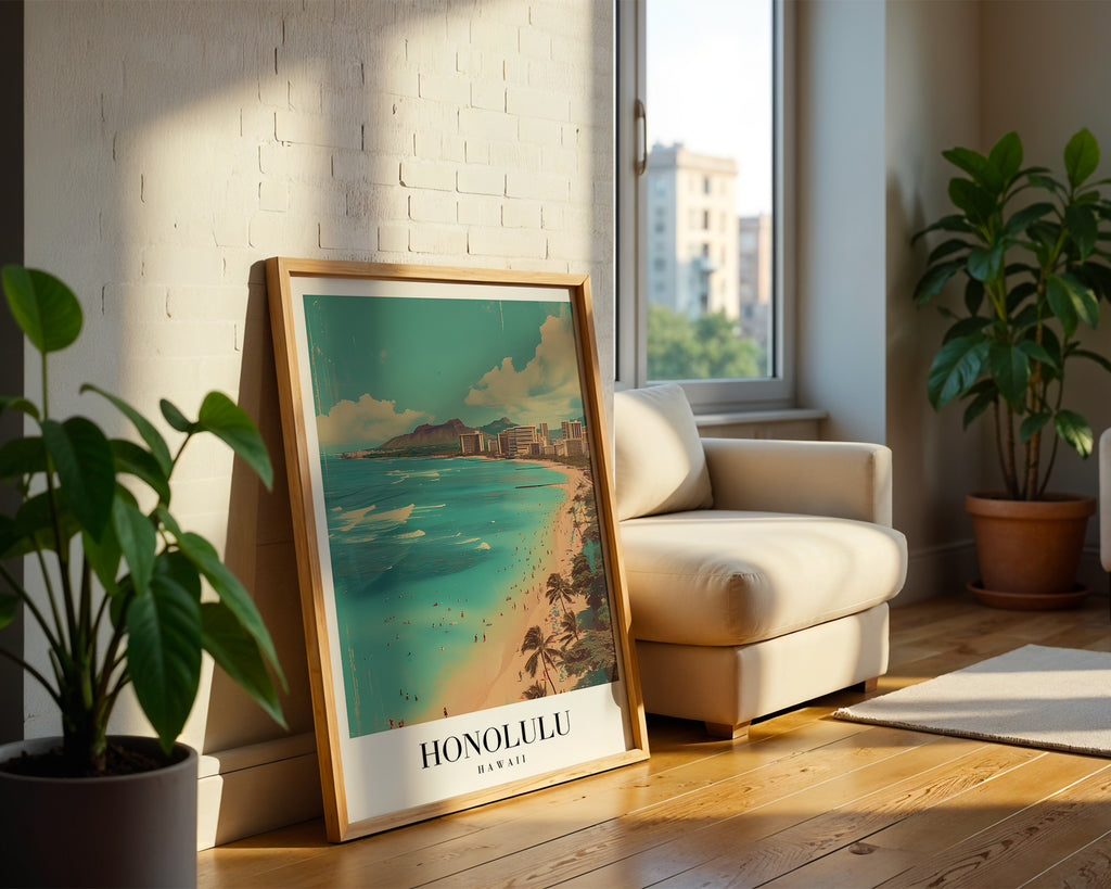 Waves Of Honolulu Poster