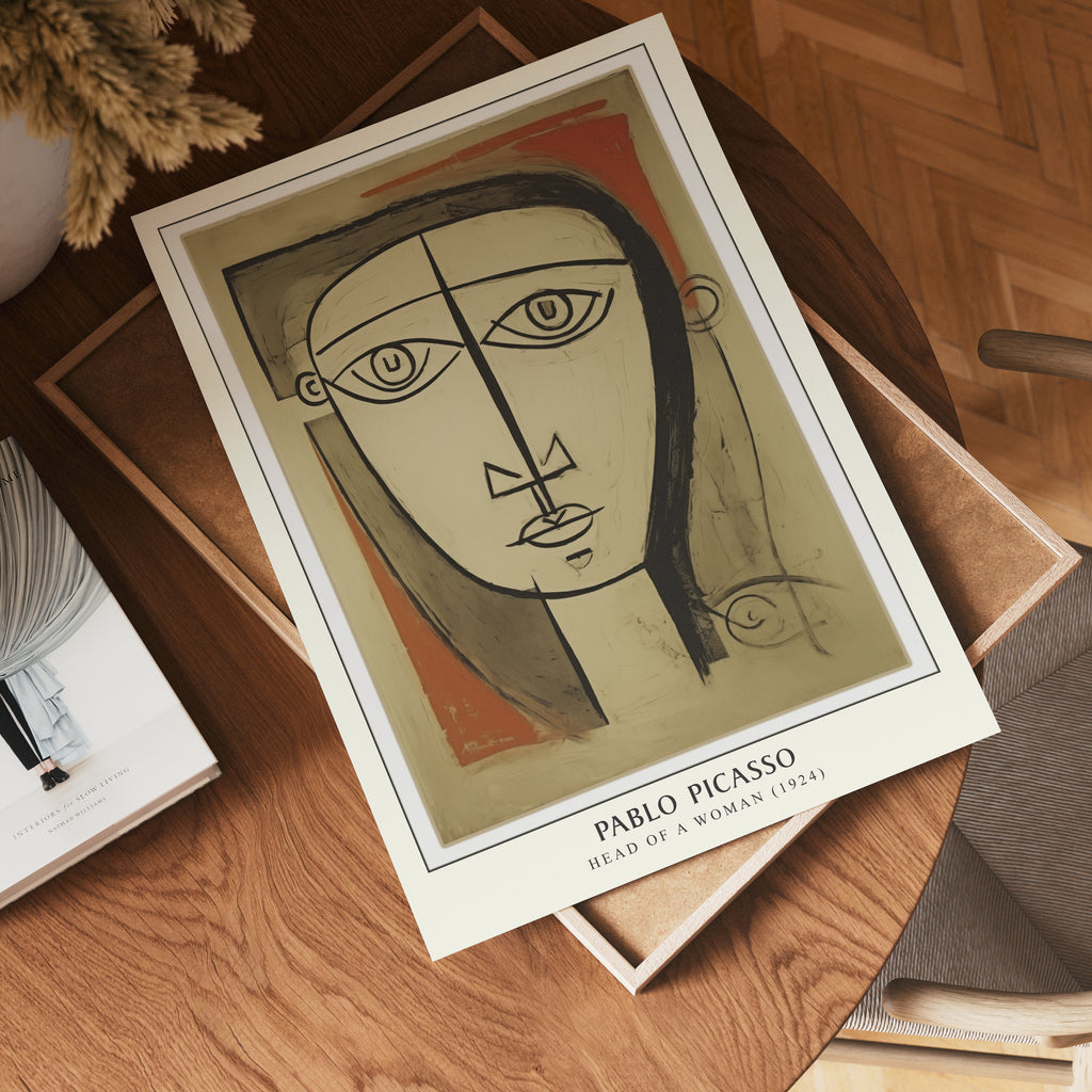 Picasso Neutral Toned Face Poster