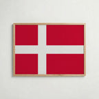 Denmark National Flag Poster – poster väggdekoration inredning – Affischer hos Bozetto