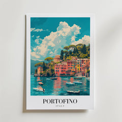 Golden Reflections Of Portofino Poster