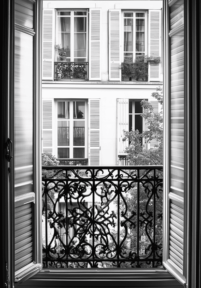 Vintage Paris Balcony Poster