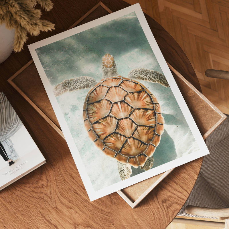 Ocean Turtle Escape Poster