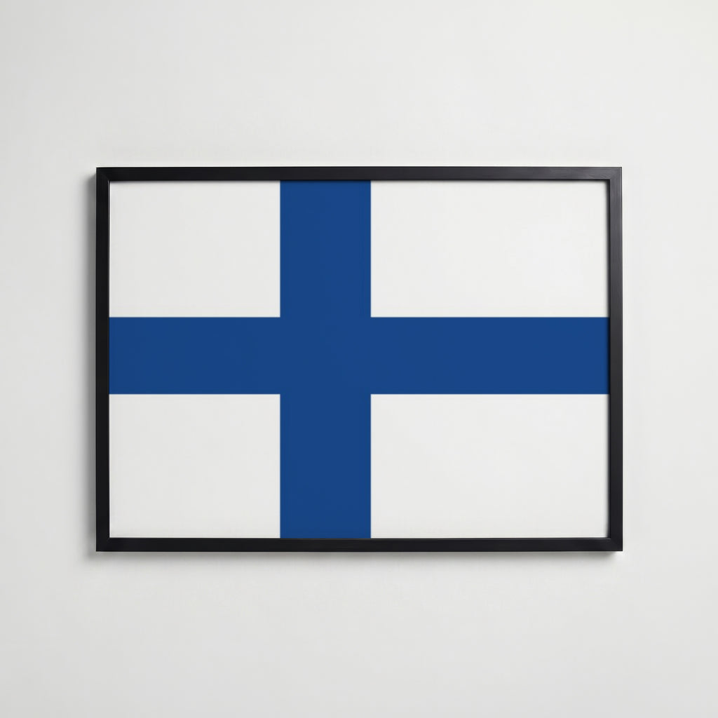 Finland National Flag Poster affisch – köp poster online – Bozetto väggdekoration