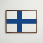 Finland National Flag Poster poster – väggdekoration för hemmet – köp hos Bozetto