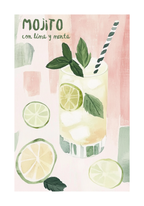 Mojito Con Lima Y Menta Poster