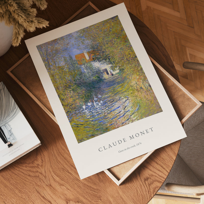 Claude Monet Geese In The Creek Poster