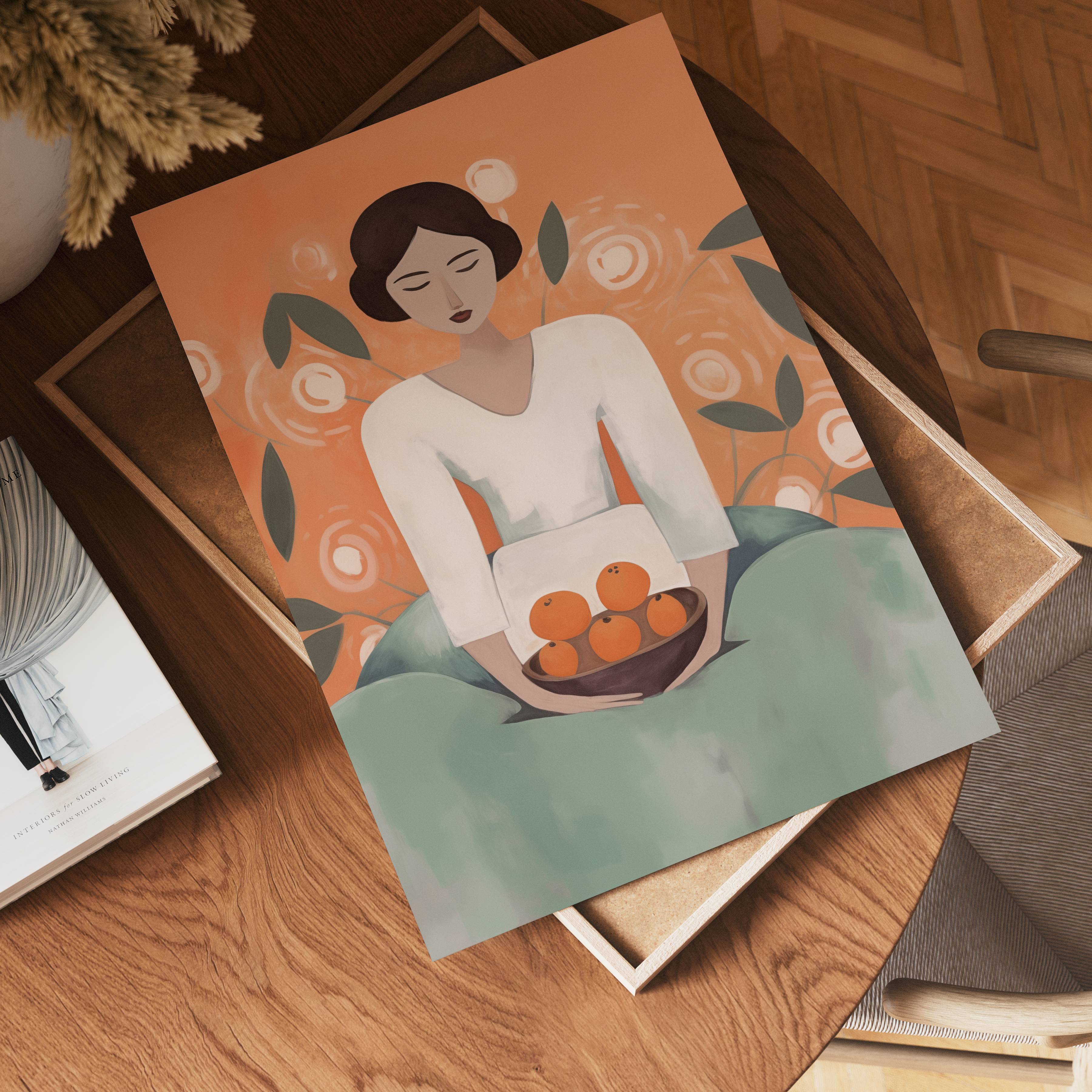 Woman with Oranges Poster