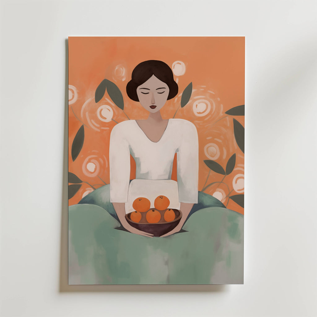 Woman with Oranges Poster