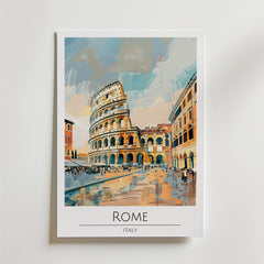 Rome Colosseum Reflections Poster