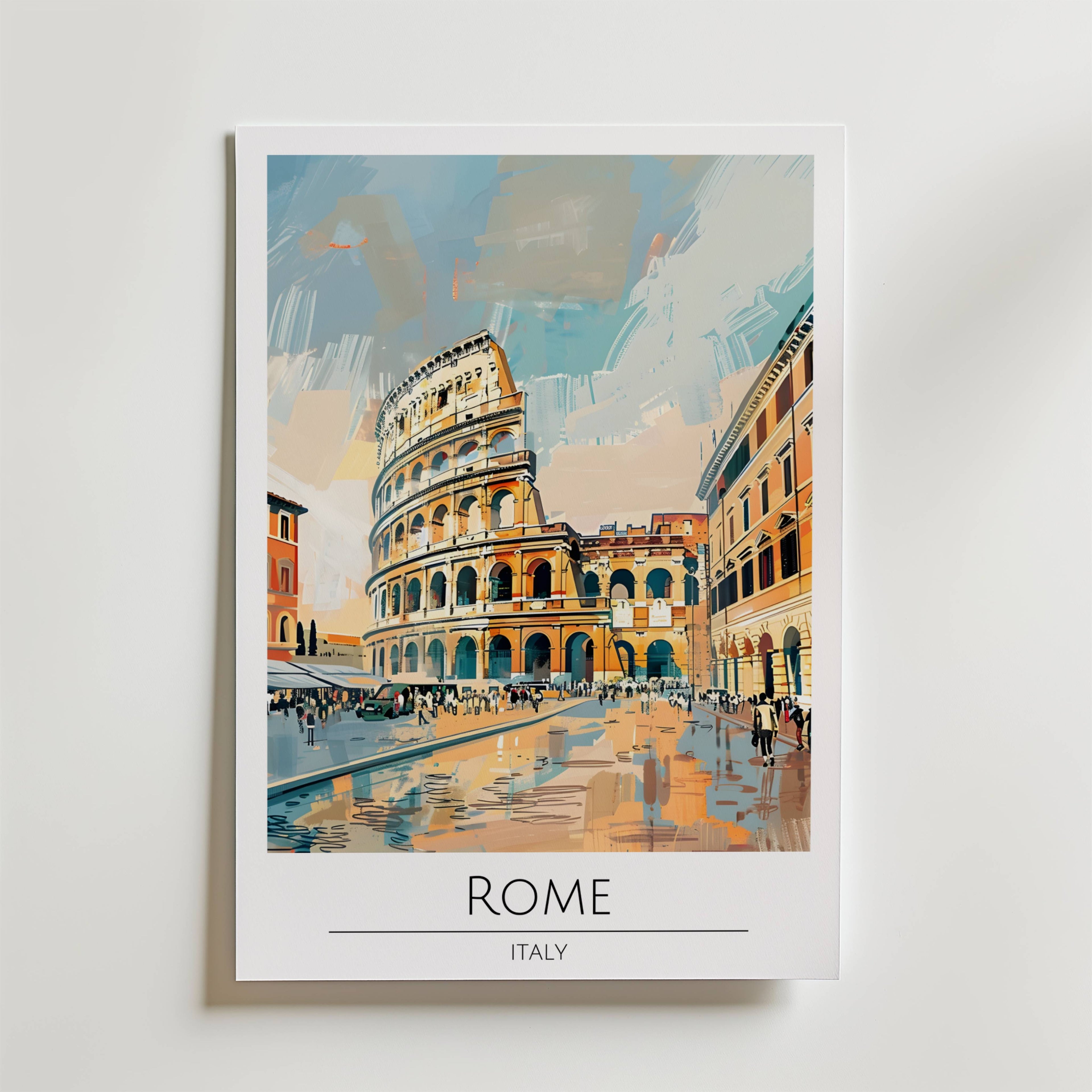 Rome Colosseum Reflections Poster