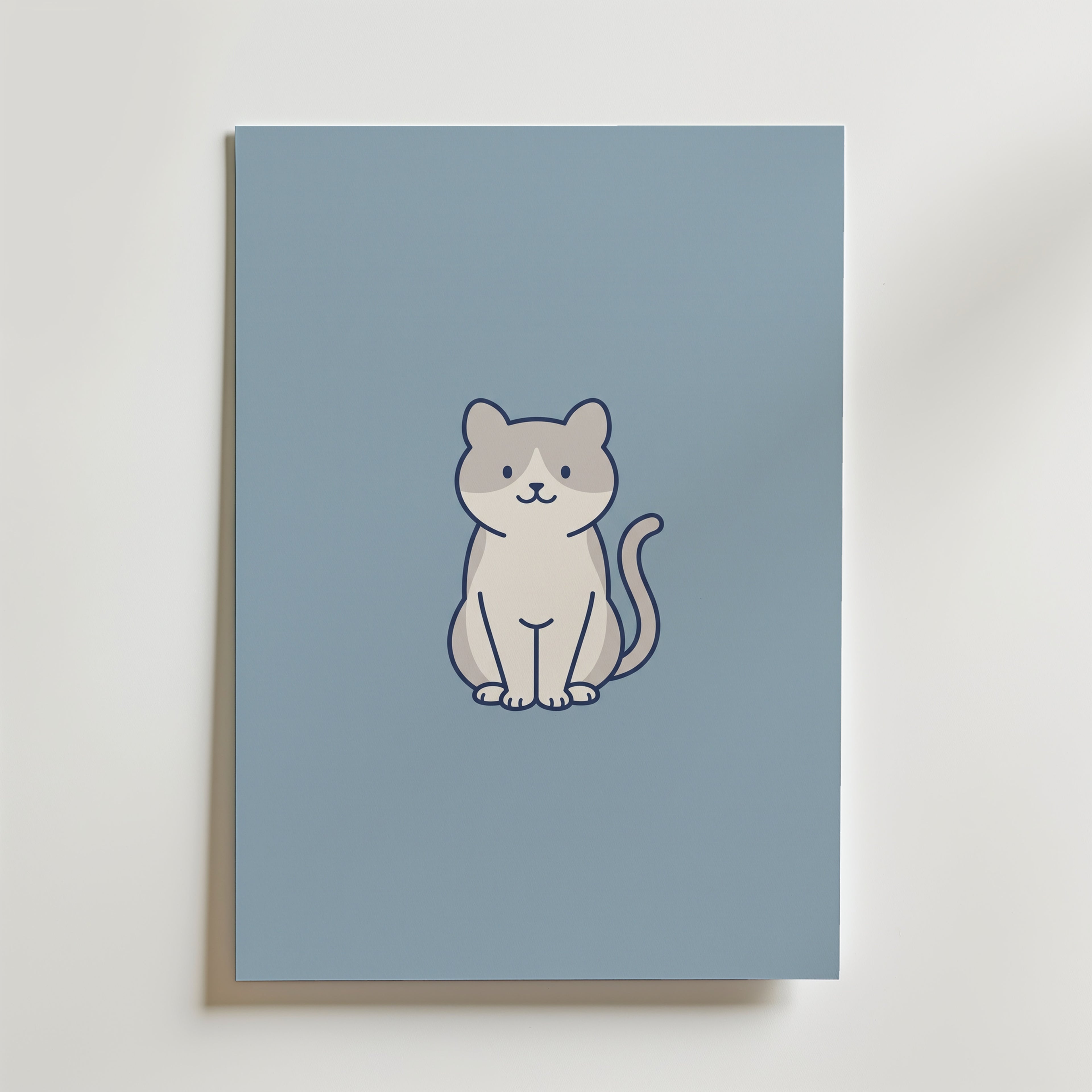 Bathroom Cat Poster – canvas utan passepartout