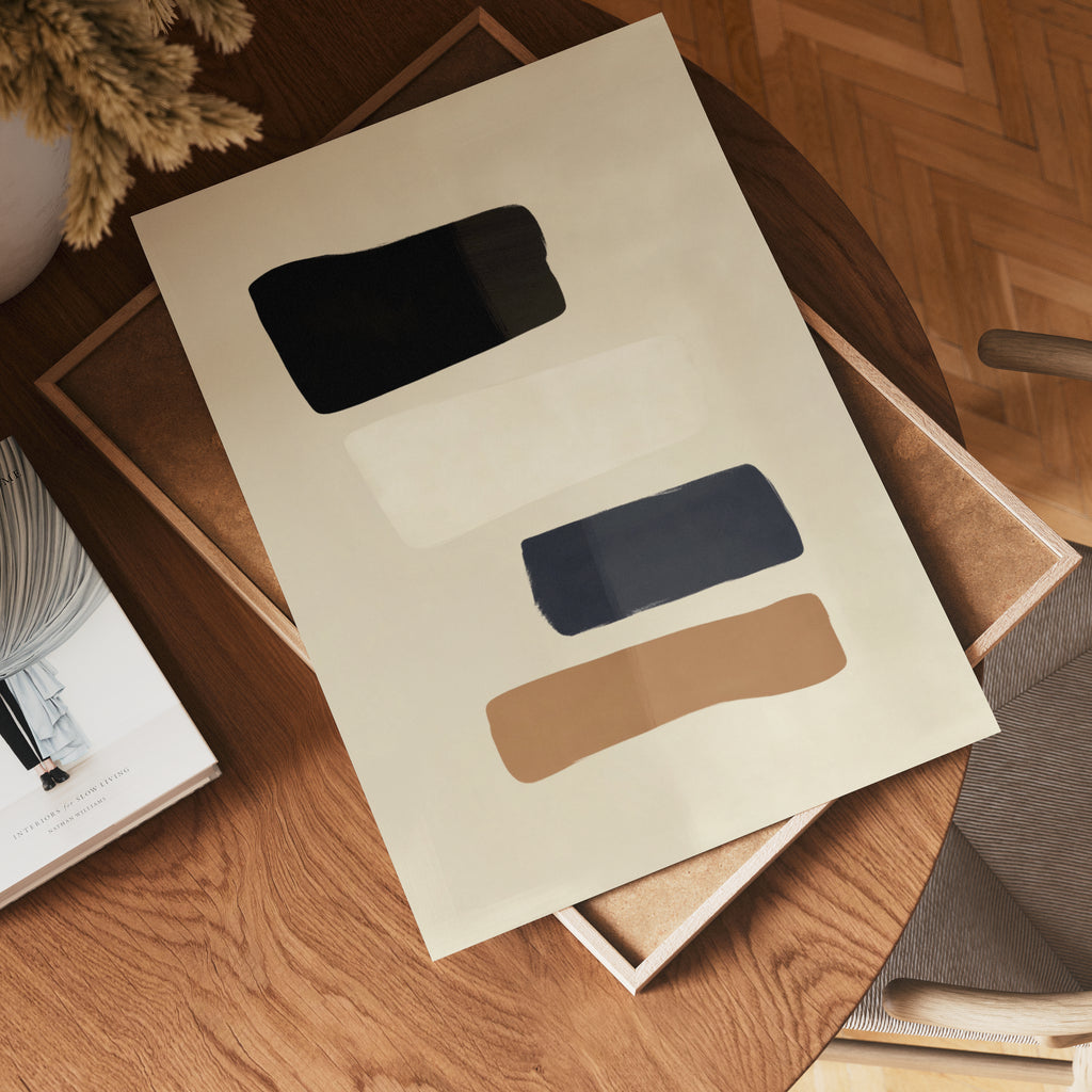 Earth Tone Blocks Poster