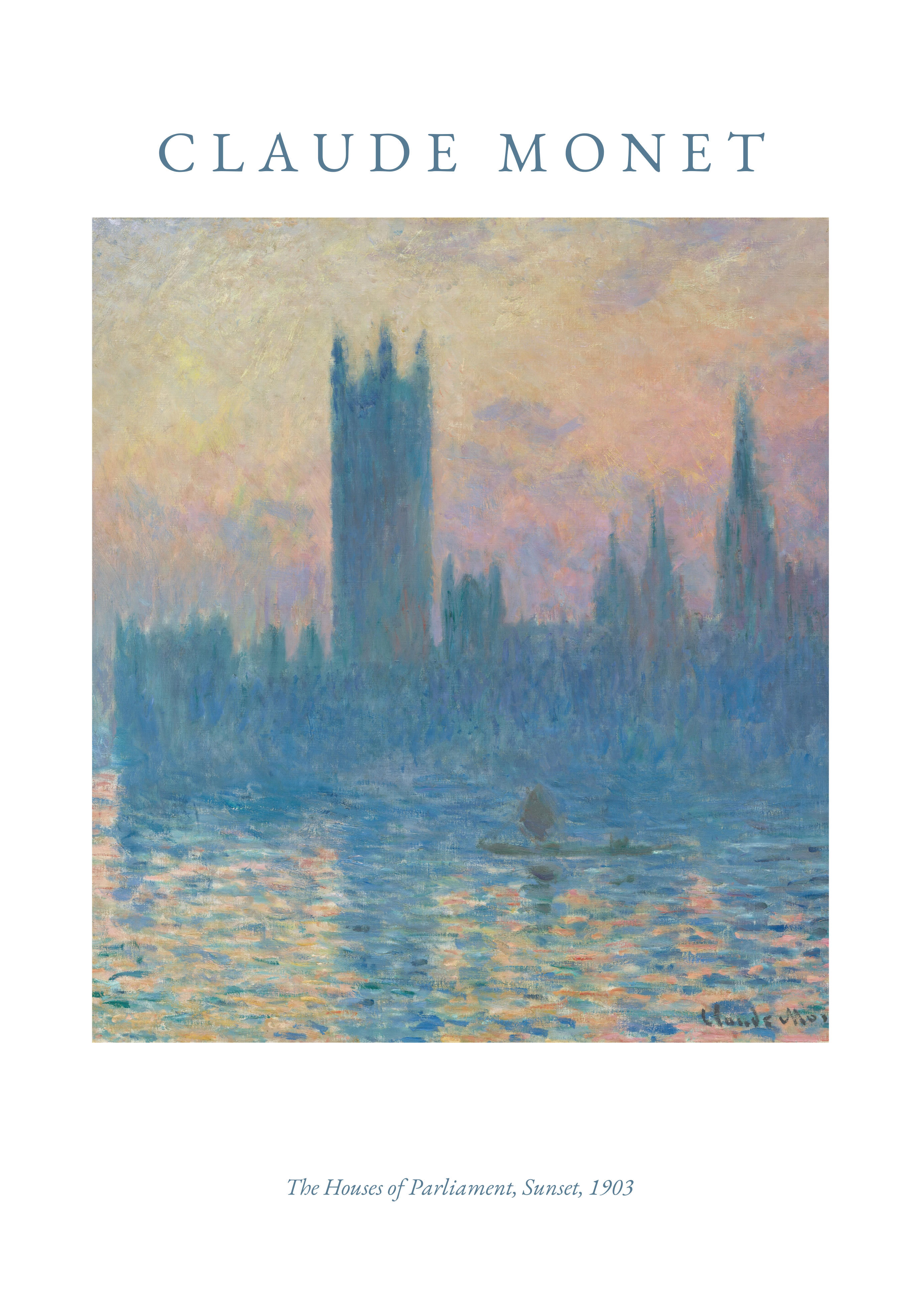 Claude Monet The House Of Parlament Poster