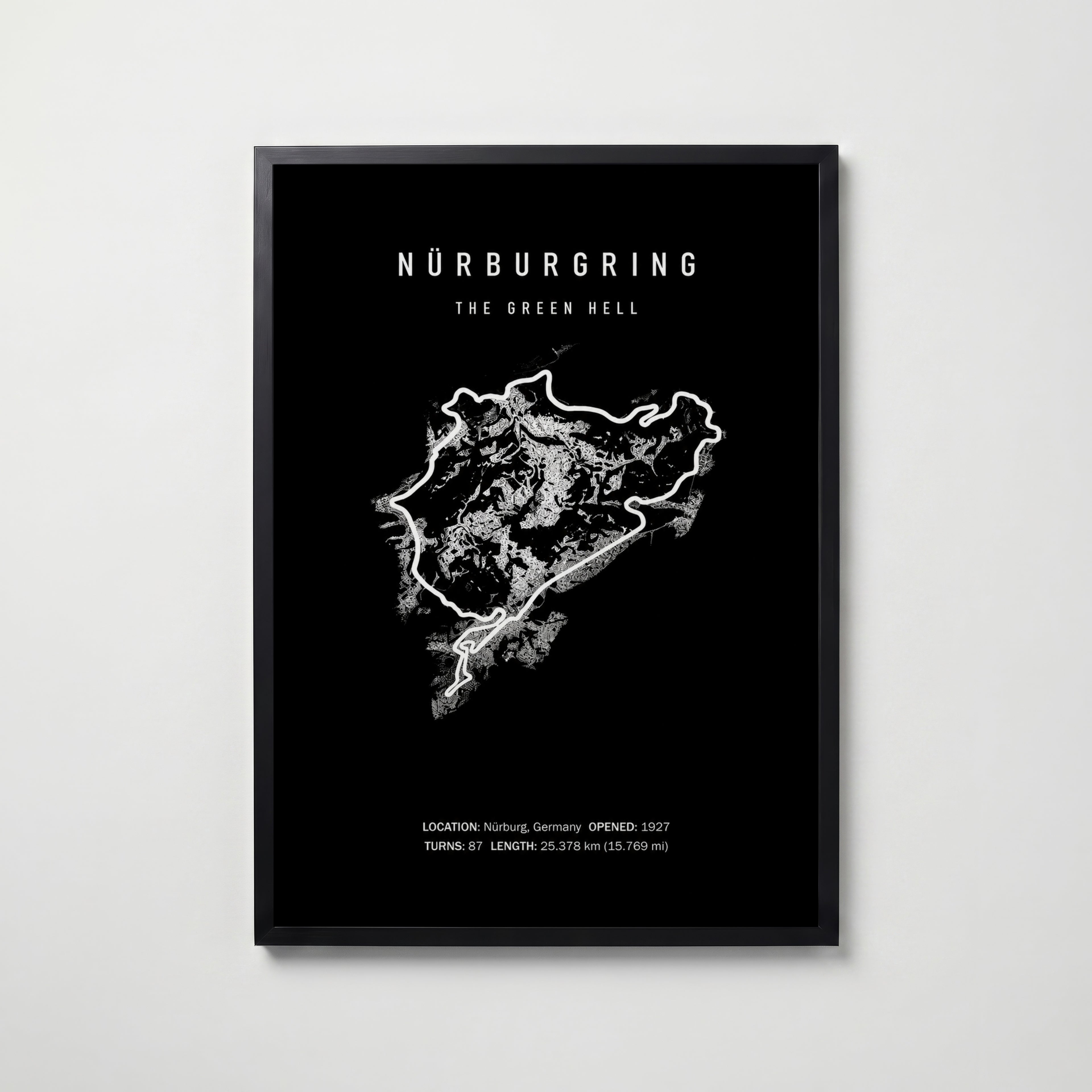 Nürburgring Poster – svart ram