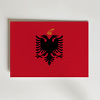 Albania National Flag Poster affisch – poster till väggdekoration – köp online hos Bozetto