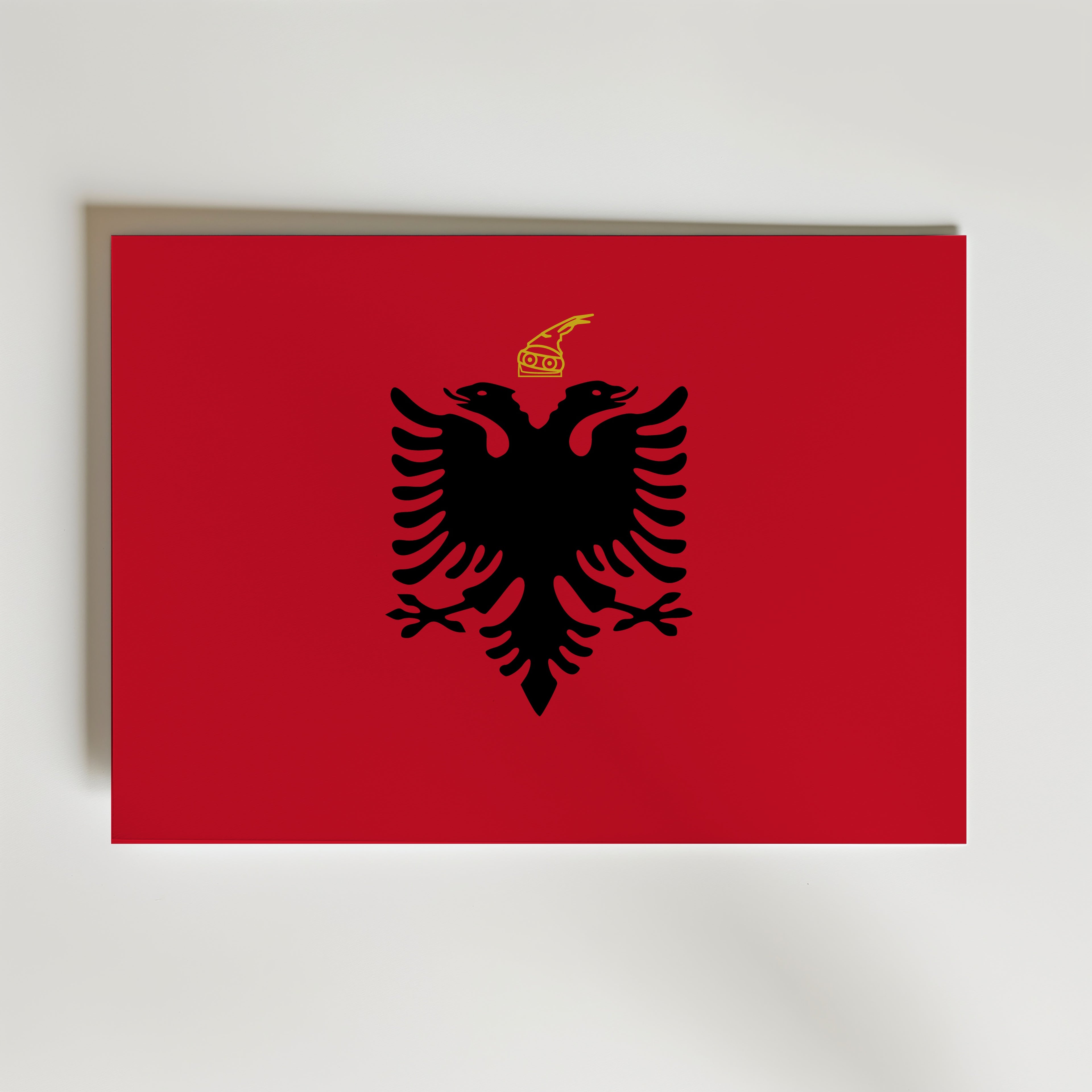Albania National Flag Poster affisch – poster till väggdekoration – köp online hos Bozetto