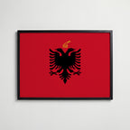 Albania National Flag Poster affisch – köp poster online – Bozetto väggdekoration