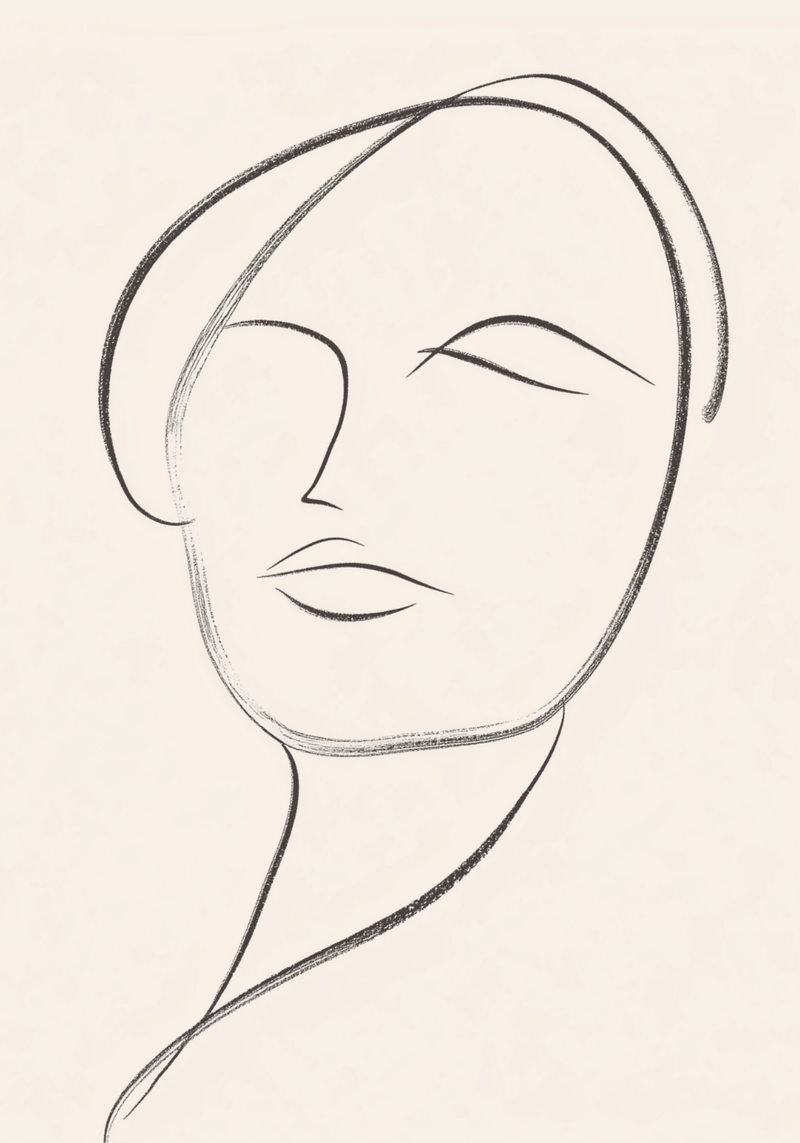 Minimalist Female Portrait Poster