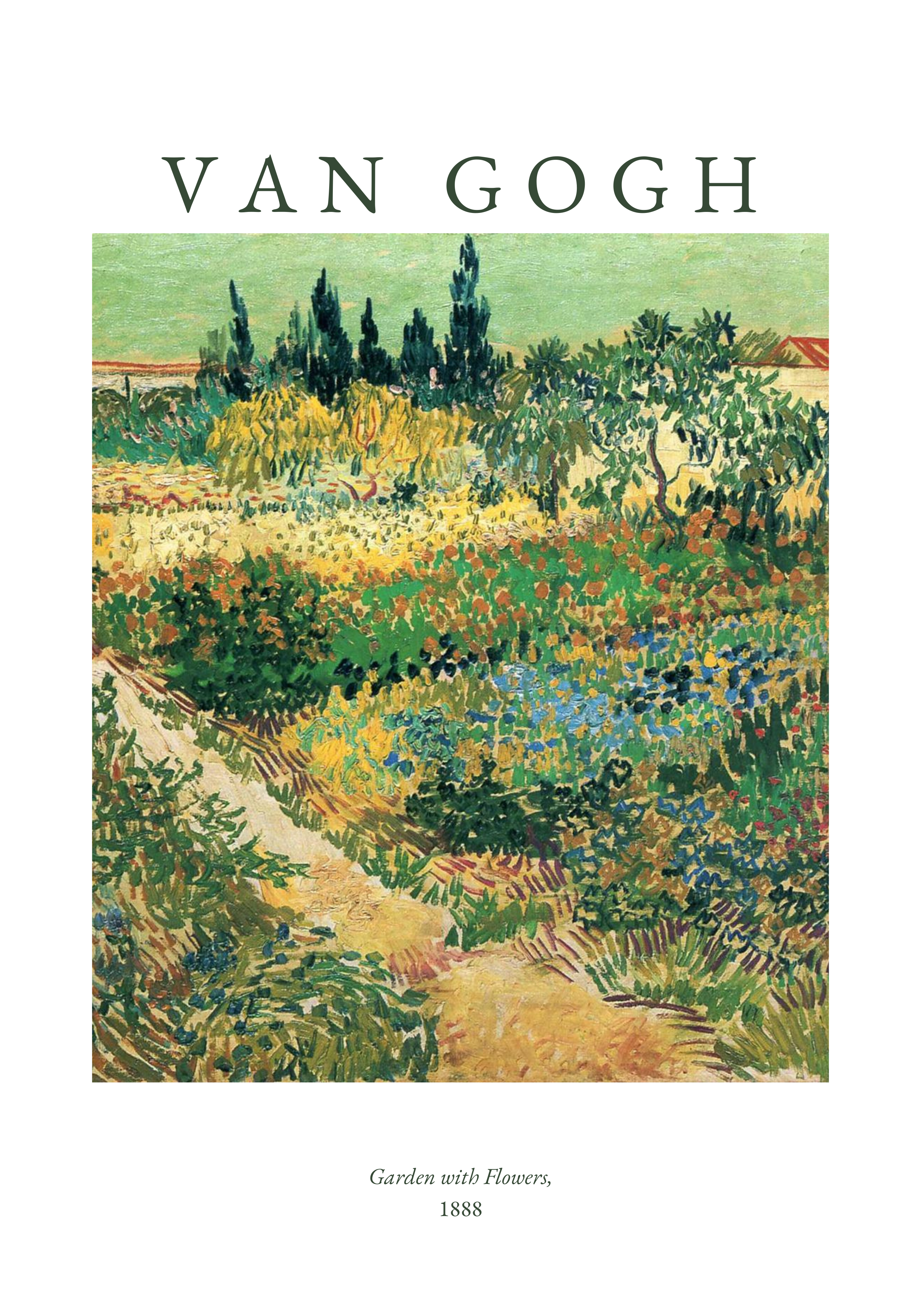 Van Gogh Garden With Flowers Poster