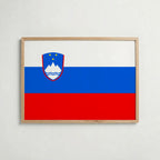 Slovenia National Flag Poster – poster väggdekoration inredning – Affischer hos Bozetto