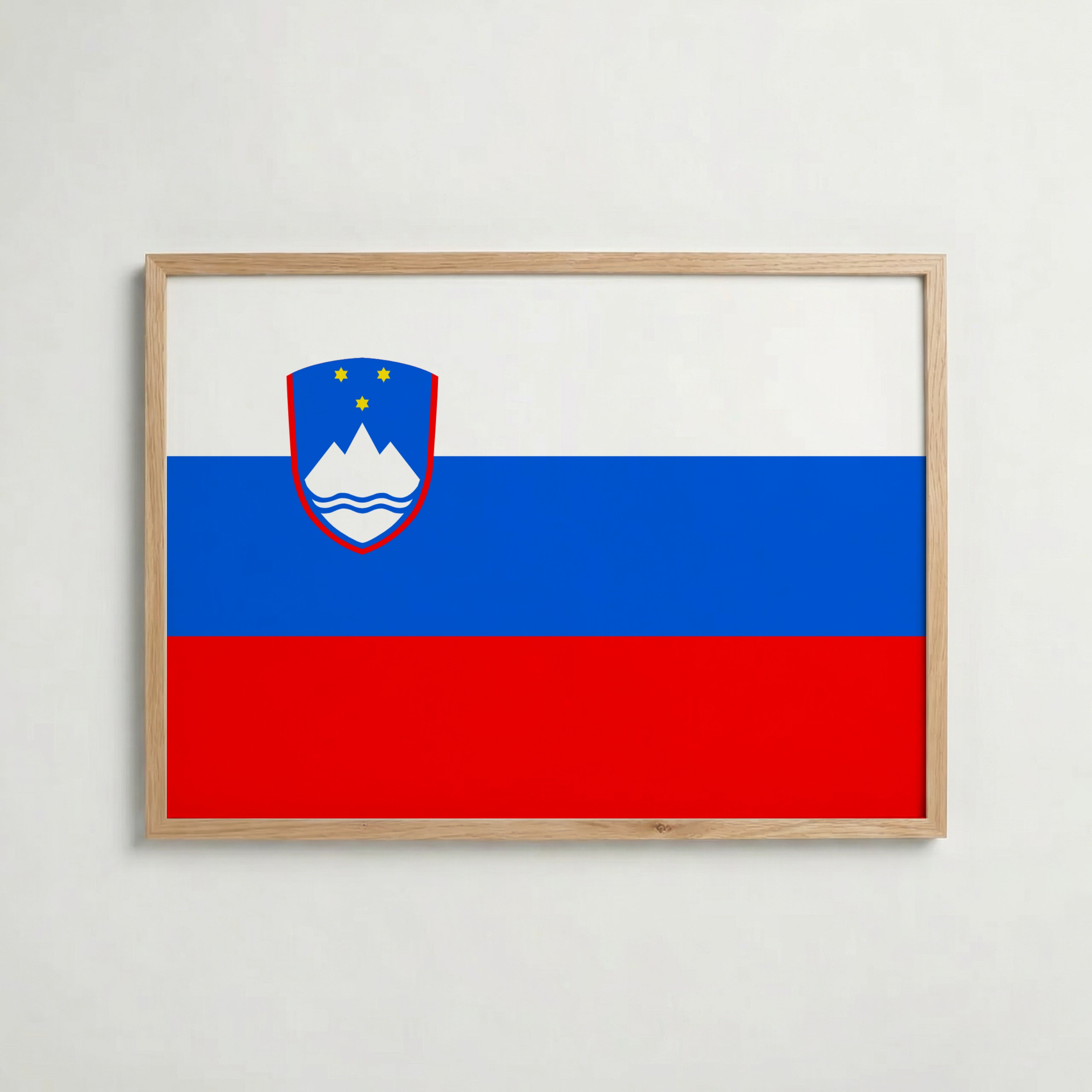 Slovenia National Flag Poster – poster väggdekoration inredning – Affischer hos Bozetto