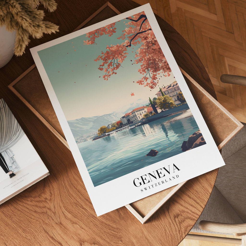 Spring Light Over Geneva Poster