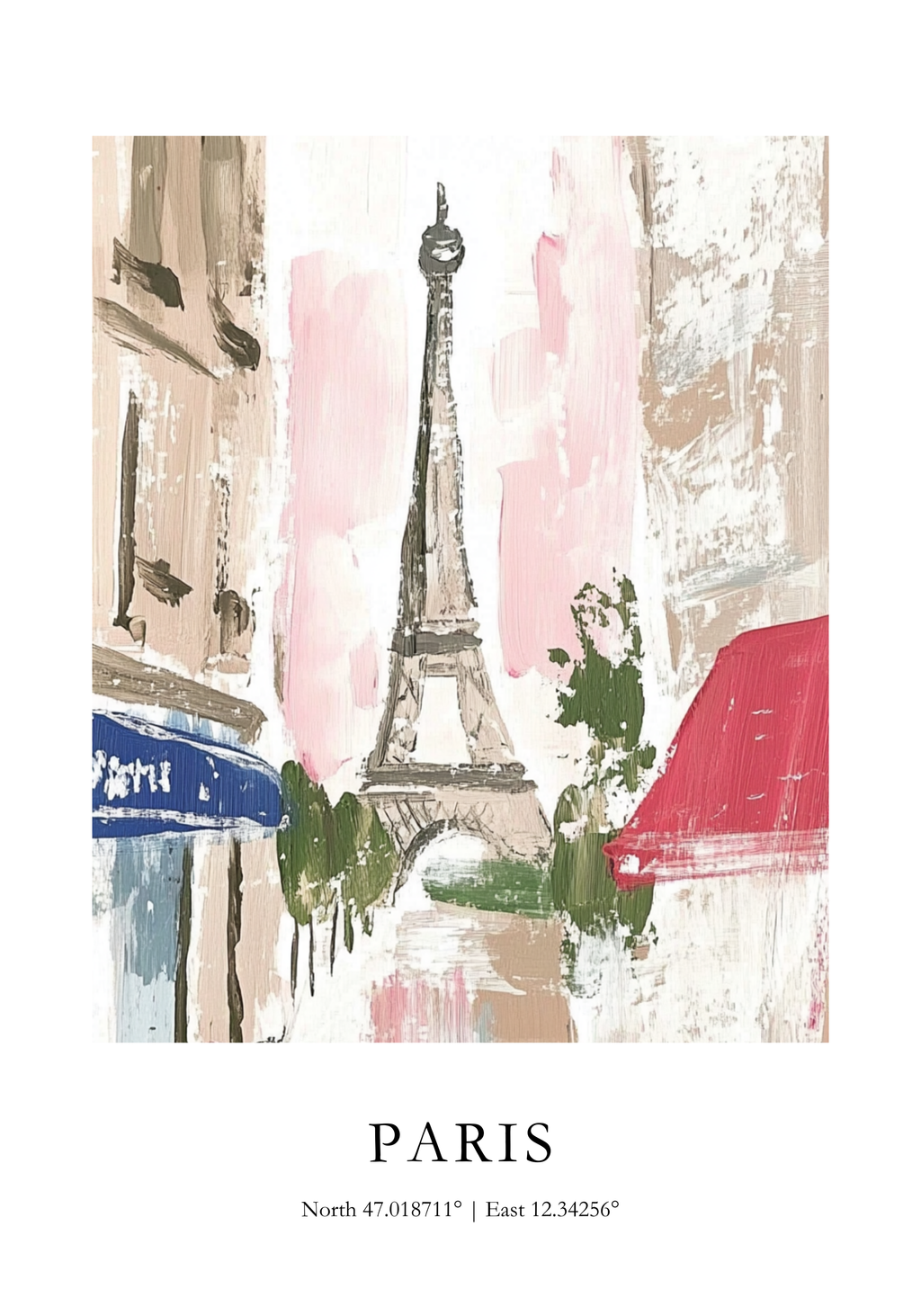 Pastel In Paris Coordinates Poster