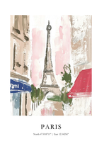 Pastel In Paris Coordinates Poster