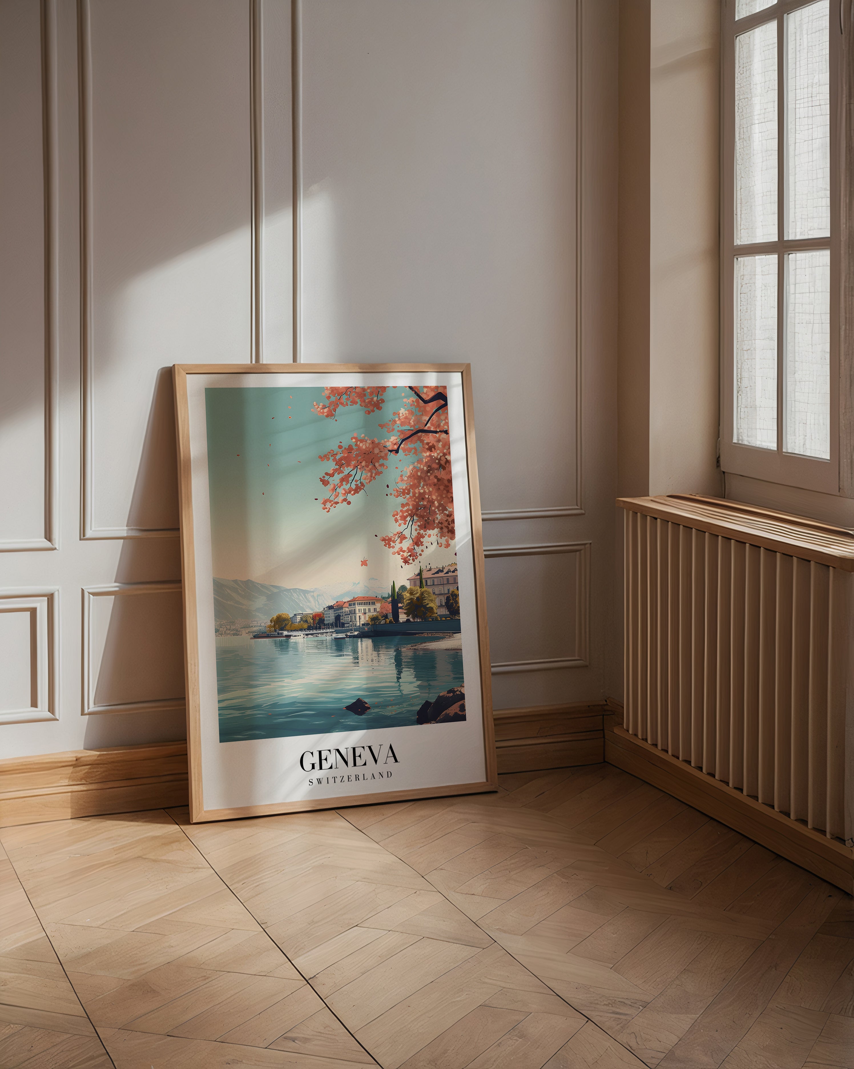 Spring Light Over Geneva Poster