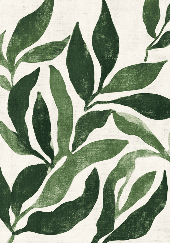 Green Botanical Leaf Poster