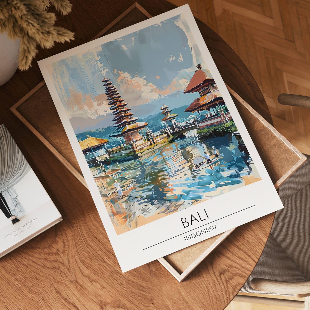 Bali Temple Reflections Poster