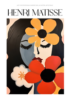 Floral Mask Matisse Poster