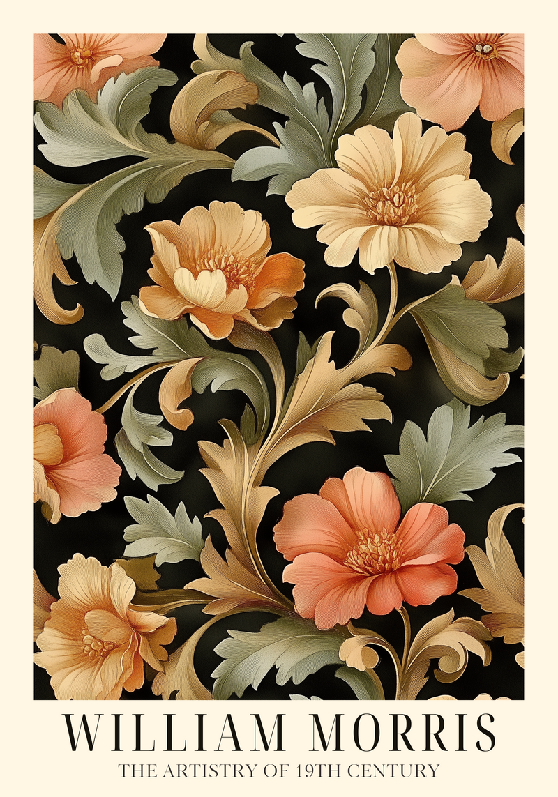 Blooming Flower Pattern William Morris Poster