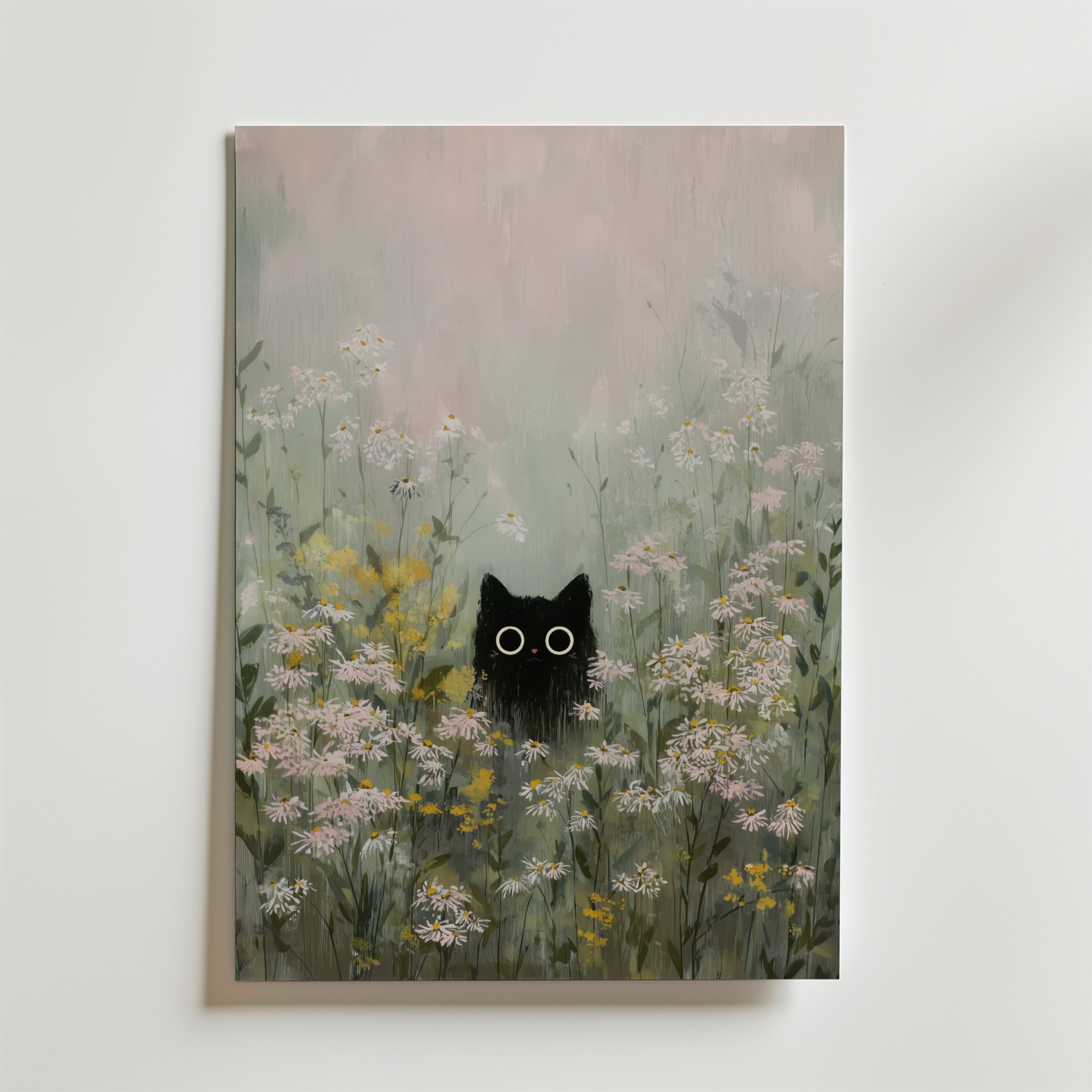 Silent Meadow Cat Poster