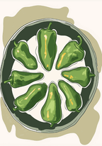 Grilled Padrones Poster