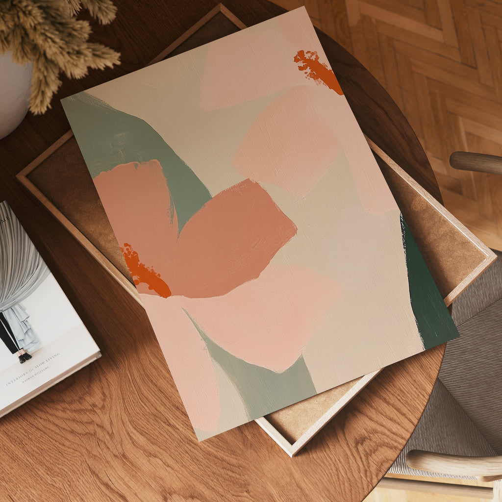 Abstract Multicolor Flower Poster