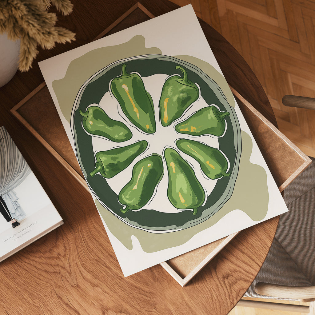 Grilled Padrones Poster