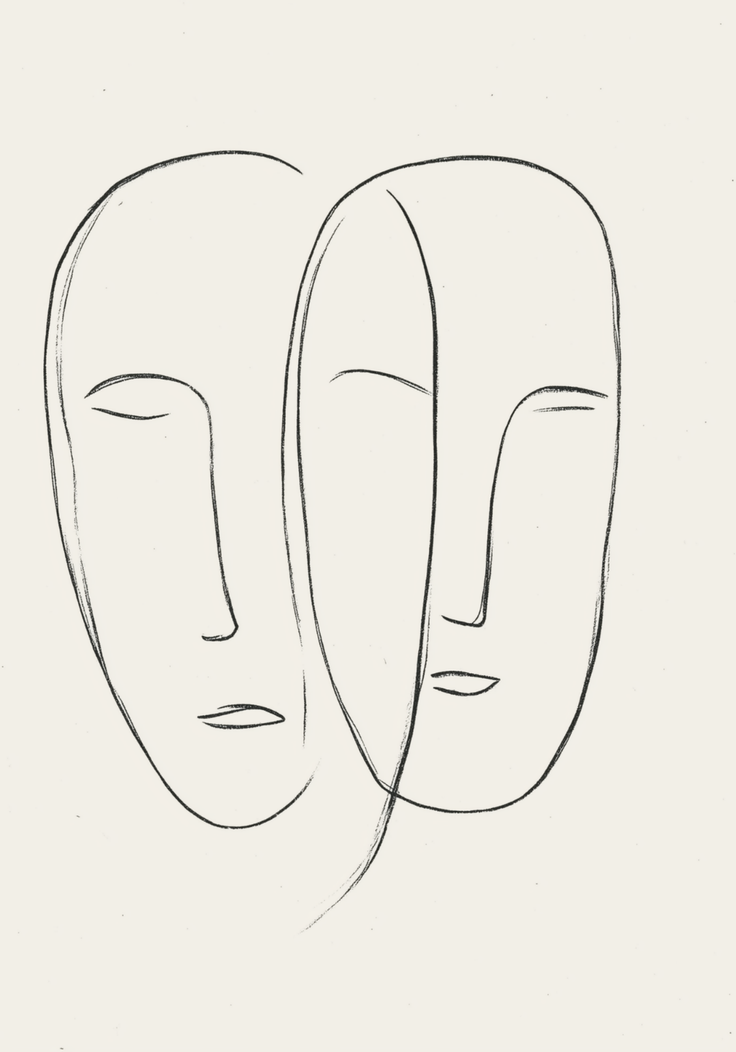 Scandinavian Twin Faces Poster