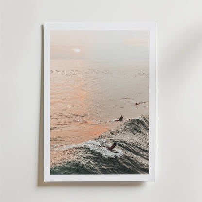 Sunset Wave Riders Poster
