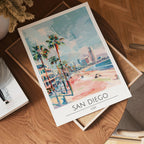 San Diego Beachfront Skyline Poster