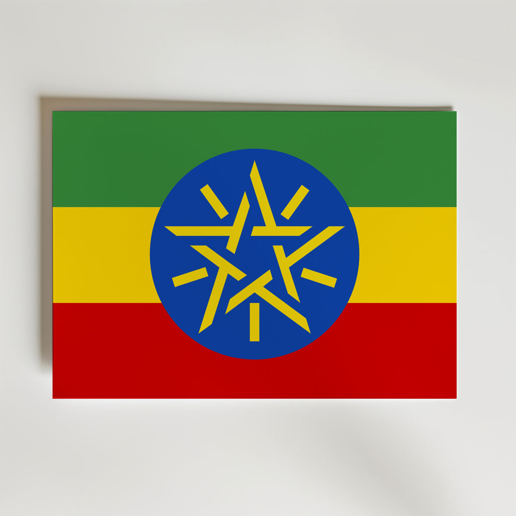 Ethiopia National Flag Poster affisch – poster till väggdekoration – köp online hos Bozetto