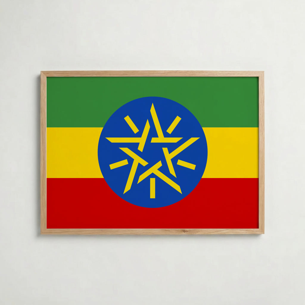 Ethiopia National Flag Poster – poster väggdekoration inredning – Affischer hos Bozetto