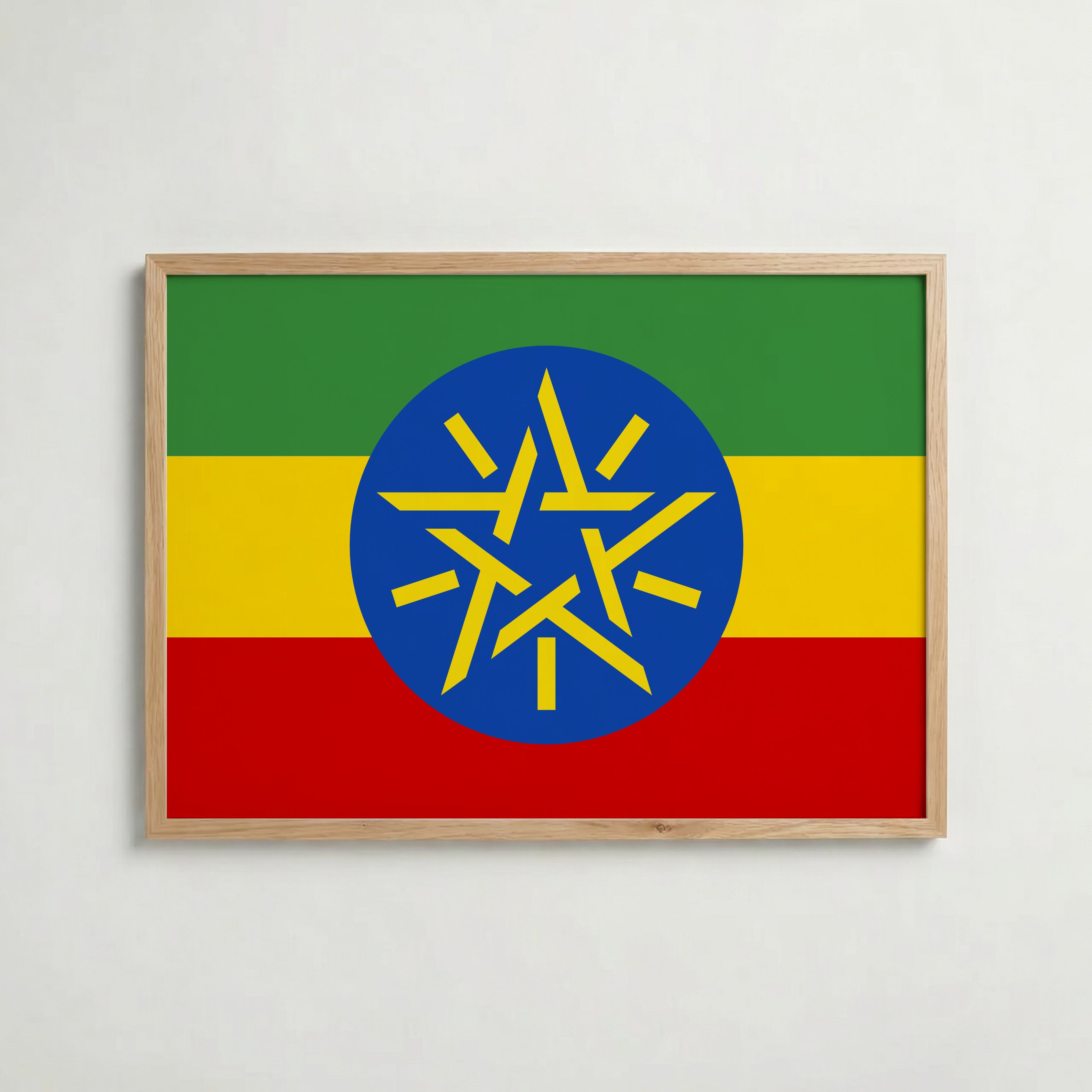 Ethiopia National Flag Poster – poster väggdekoration inredning – Affischer hos Bozetto