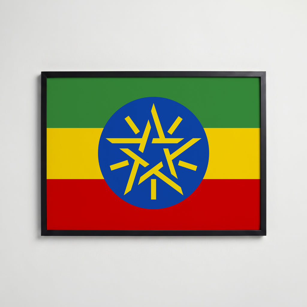 Ethiopia National Flag Poster affisch – köp poster online – Bozetto väggdekoration