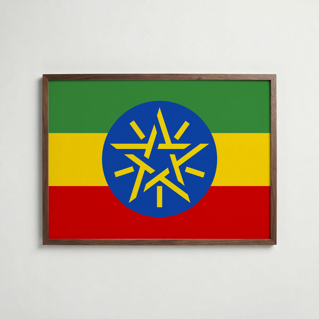 Ethiopia National Flag Poster poster – väggdekoration för hemmet – köp hos Bozetto