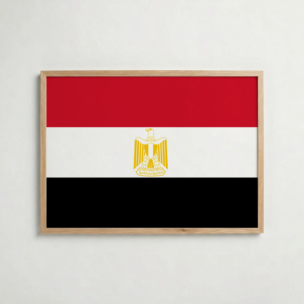 Egypt National Flag Poster – poster väggdekoration inredning – Affischer hos Bozetto